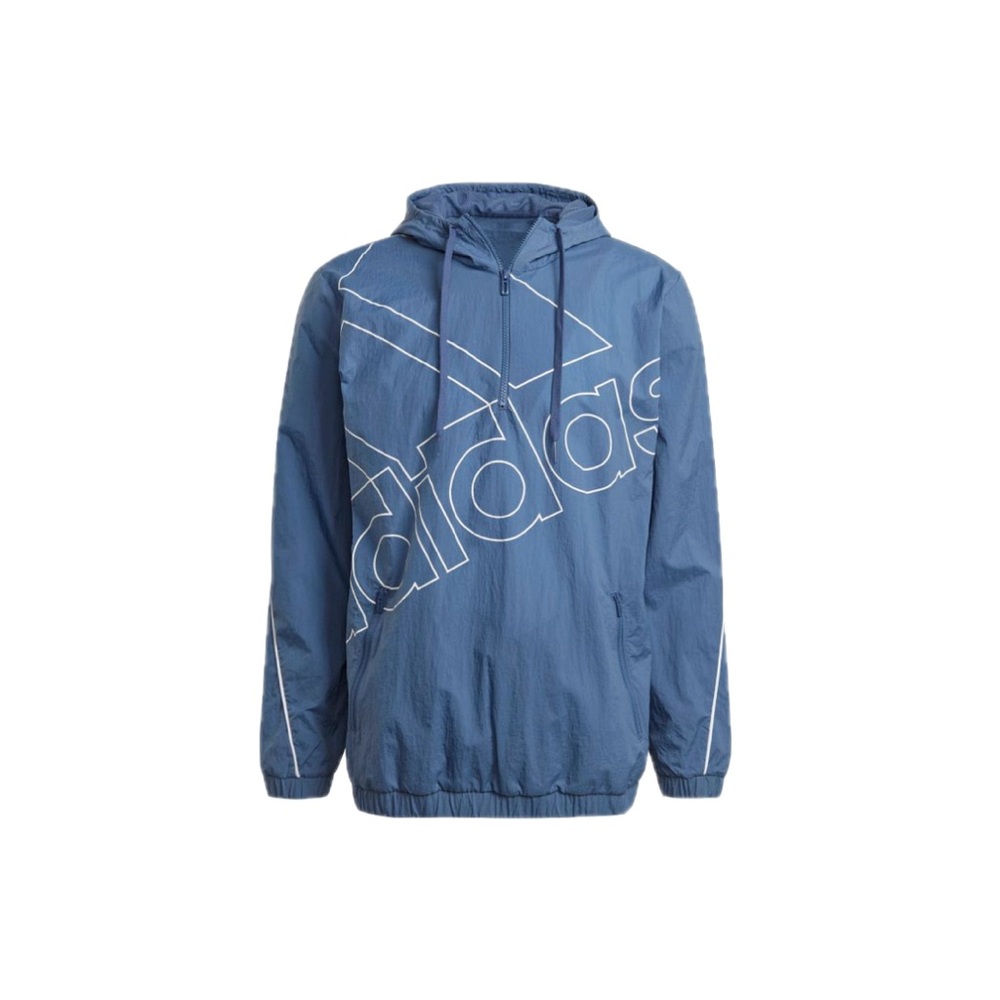NWT adidasM Favs Q1 Wb Half Zipper Pullover hooded Training Sports Jacket Deep B